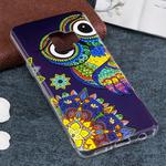 For Galaxy S9 Noctilucent Ethnic Owl Pattern TPU Soft Back Case Protective Cover