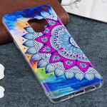For Galaxy S9 Noctilucent Flower Pattern TPU Soft Back Case Protective Cover