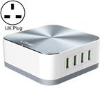 LDNIO A8101 8 x USB Ports QC3.0 Smart Travel Charger, UK Plug(Grey)