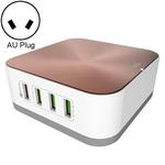 LDNIO A8101 8 x USB Ports QC3.0 Smart Travel Charger, AU Plug(Rose Gold)