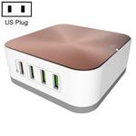 LDNIO A8101 8 x USB Ports QC3.0 Smart Travel Charger, US Plug(Rose Gold)