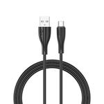 JOYROOM S-M405 2.4A USB-C / Type-C to USB Charging Cable PVC Data Cable, Length: 1m(Black)