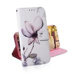 Magnolia Flower Pattern Coloured Drawing Horizontal Flip Leather Case for Galaxy A30, with Holder & Card Slots & Wallet
