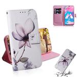 Magnolia Flower Pattern Coloured Drawing Horizontal Flip Leather Case for Galaxy M30, with Holder & Card Slots & Wallet