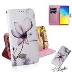 Magnolia Flower Pattern Coloured Drawing Horizontal Flip Leather Case for Galaxy S10 E, with Holder & Card Slots & Wallet