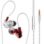 QKZ CK6 HIFI In-ear Plastic Material Music Headphones (Red)