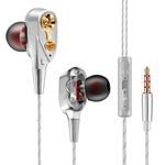 QKZ CK8 HiFi In-ear Four Unit Sports Music Headphones (Silver)