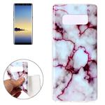 For Galaxy Note 8 Purple Marble Pattern TPU Shockproof Protective Back Cover Case