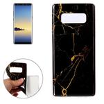 For Galaxy Note 8 Black Marble Pattern TPU Shockproof Protective Back Cover Case