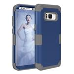 For Galaxy S8 Dropproof 3 in 1 Silicone sleeve for mobile phone (Dark Blue)