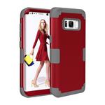 For Galaxy S8 Dropproof 3 in 1 Silicone sleeve for mobile phone (Red)