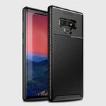 Beetle Shape Carbon Fiber Texture Shockproof TPU Case for Galaxy Note9(Black)