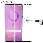 25 PCS 0.26mm 9H Surface Hardness 3D Curved Edge Full Screen Tempered Glass Film for Galaxy Note 9
