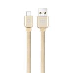 Meizu 1.2m 2A Noodle Weave Style Metal Head USB-C / Type-C  to USB 2.0 Data Sync Charging Cable(Gold)