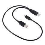 50cm 2 in 1 USB 2.0 to Micro USB + USB Data / Charging Cable, For Galaxy, Huawei, Xiaomi, LG, HTC and other Smart Phones