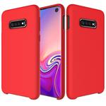 Shockproof Solid Color Liquid Silicone Case for Galaxy S10 (Red)