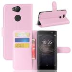 For Sony Xperia XA2 Litchi Texture Horizontal Flip Leather Case with Wallet & Holder & Card Slots(Pink)