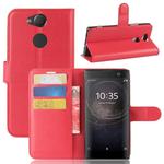 For Sony Xperia XA2 Litchi Texture Horizontal Flip Leather Case with Wallet & Holder & Card Slots(Red)