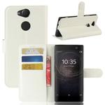 For Sony Xperia XA2 Litchi Texture Horizontal Flip Leather Case with Wallet & Holder & Card Slots(White)