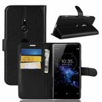 Litchi Texture Horizontal Flip Leather Case with Wallet & Holder & Card Slots For Sony Xperia XZ3(Black)