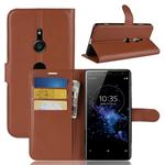 Litchi Texture Horizontal Flip Leather Case with Wallet & Holder & Card Slots For Sony Xperia XZ3(Brown)