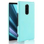 Shockproof Crocodile Texture PC + PU Case for Sony Xperia 1 (Green)