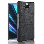 Shockproof Crocodile Texture PC + PU Case for Sony Xperia 10 (Black)