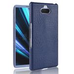 Shockproof Crocodile Texture PC + PU Case for Sony Xperia 10 Plus (Blue)