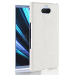 Shockproof Crocodile Texture PC + PU Case for Sony Xperia 10 Plus (White)