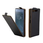 For Sony Xperia XZ1 TPU Business Style Vertical Flip Protective Leather Case with Card Slot(Black)