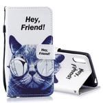 Cool Cat Pattern Horizontal Flip Leather Case for Sony Xperia L3, with Holder & Card Slots & Wallet