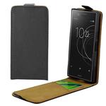 For Sony Xperia XZ1 Compact Vertical Flip Leather Protective Back Cover Case with Card Slot(Black)