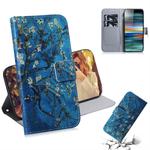Apricot Flower Pattern Coloured Drawing Horizontal Flip Leather Case for Sony Xperia 10, with Holder & Card Slots & Wallet