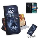 Wolf and Dog Pattern Coloured Drawing Horizontal Flip Leather Case for Sony Xperia 10, with Holder & Card Slots & Wallet
