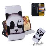 Panda Pattern Coloured Drawing Horizontal Flip Leather Case for Sony Xperia 10 Plus, with Holder & Card Slots & Wallet