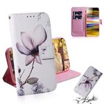 Magnolia Flower Pattern Coloured Drawing Horizontal Flip Leather Case for Sony Xperia 10 Plus, with Holder & Card Slots & Wallet