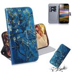 Apricot Flower Pattern Coloured Drawing Horizontal Flip Leather Case for Sony Xperia L3, with Holder & Card Slots & Wallet