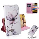 Magnolia Flower Pattern Coloured Drawing Horizontal Flip Leather Case for Sony Xperia L3, with Holder & Card Slots & Wallet