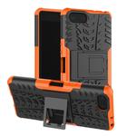 Tire Texture TPU+PC Shockproof Case for Sony Xperia XZ4 Compact, with Holder (Orange)