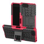 Tire Texture TPU+PC Shockproof Case for Sony Xperia XZ4 Compact, with Holder (Pink)
