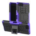 Tire Texture TPU+PC Shockproof Case for Sony Xperia XZ4 Compact, with Holder (Purple)