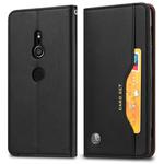 Knead Skin Texture Horizontal Flip Leather Case for Sony Xperia XZ3, with Photo Frame & Holder & Card Slots & Wallet (Black)