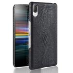 Shockproof Crocodile Texture PC + PU Case for Sony Xperia L3 (Black)