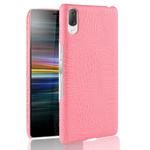 Shockproof Crocodile Texture PC + PU Case for Sony Xperia L3 (Pink)