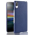 Shockproof Crocodile Texture PC + PU Case for Sony Xperia L3 (Blue)