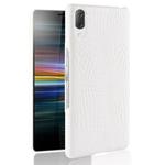Shockproof Crocodile Texture PC + PU Case for Sony Xperia L3 (White)