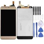 Original LCD Screen for LG X Cam / K580 / K580I / K580Y with Digitizer Full Assembly(Gold)