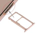 For Huawei Honor V8 Nano SIM + Micro SD / Nano SIM Card Tray(Gold)