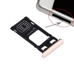 SIM Card Tray + Micro SD Card Tray + Card Slot Port Dust Plug for Sony Xperia X (Single SIM Version)(Rose Gold)