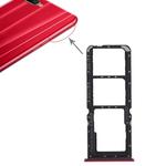 For OPPO K1 2 x SIM Card Tray + Micro SD Card Tray (Red)
